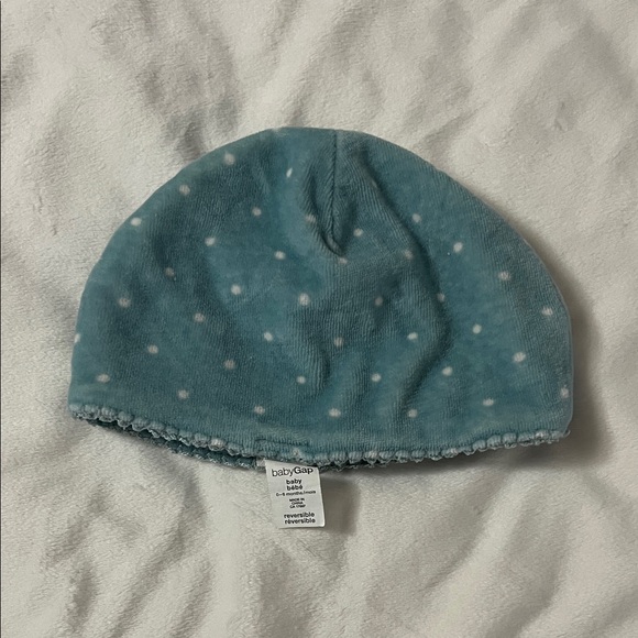 GAP Teal Dot Knit Baby Beanie - Picture 3 of 5